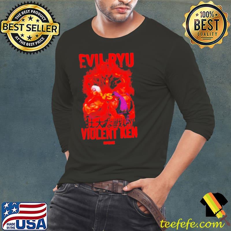 Street Fighter Evil Ryu vs. Violent Ken s Long Sleeve Tee Street Fighter Evil Ryu vs. Violent Ken s Long Sleeve Tee
