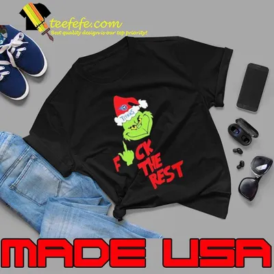 Tennessee Titans Santa Grinch Hat Fuck The Rest Christmas shirt