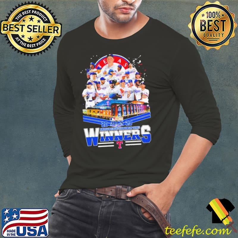 Texas Rangers 2023 American League Championship Series Winners Signatures Shirt Texas Rangers 2023 American League Championship Series Winners Signatures Shirt
