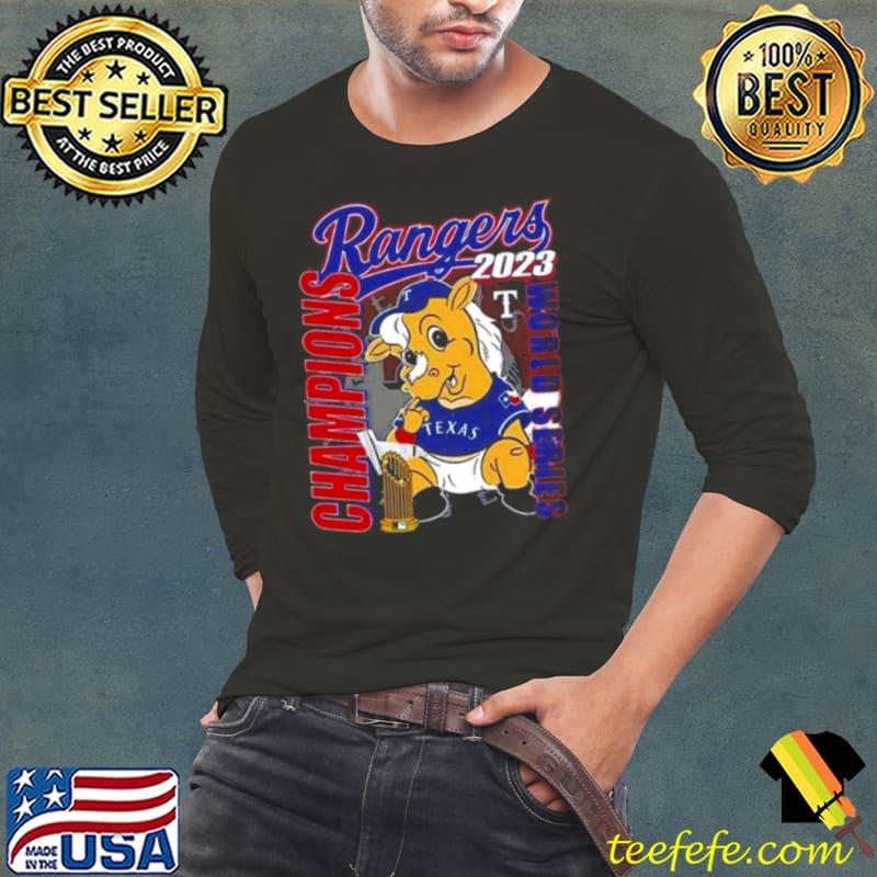 Texas Rangers Captain Mascot World Series Champions 2023 Shirt Long Sleeve Tee Texas Rangers Captain Mascot World Series Champions 2023 Shirt Long Sleeve Tee