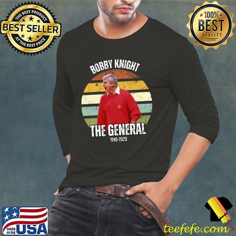 The General Bobby Knight 1940 2023 Vintage Sunset T-Shirt Long Sleeve Tee The General Bobby Knight 1940 2023 Vintage Sunset T-Shirt Long Sleeve Tee