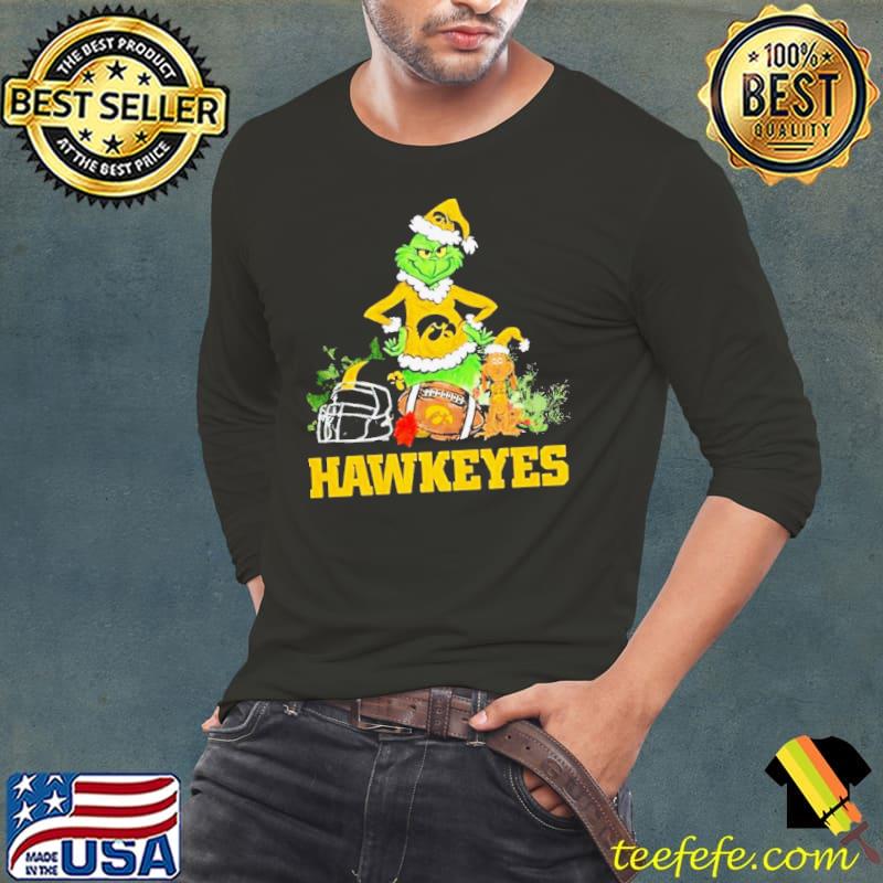 The Grinch And Iowa Hawkeyes Christmas s Long Sleeve Tee The Grinch And Iowa Hawkeyes Christmas s Long Sleeve Tee