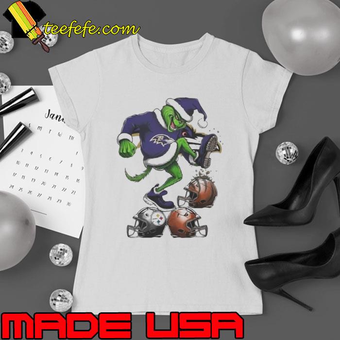 The Grinch Baltimore Ravens Stomp On NFL Teams Christmas Logo s Ladies tee The Grinch Baltimore Ravens Stomp On NFL Teams Christmas Logo s Ladies tee