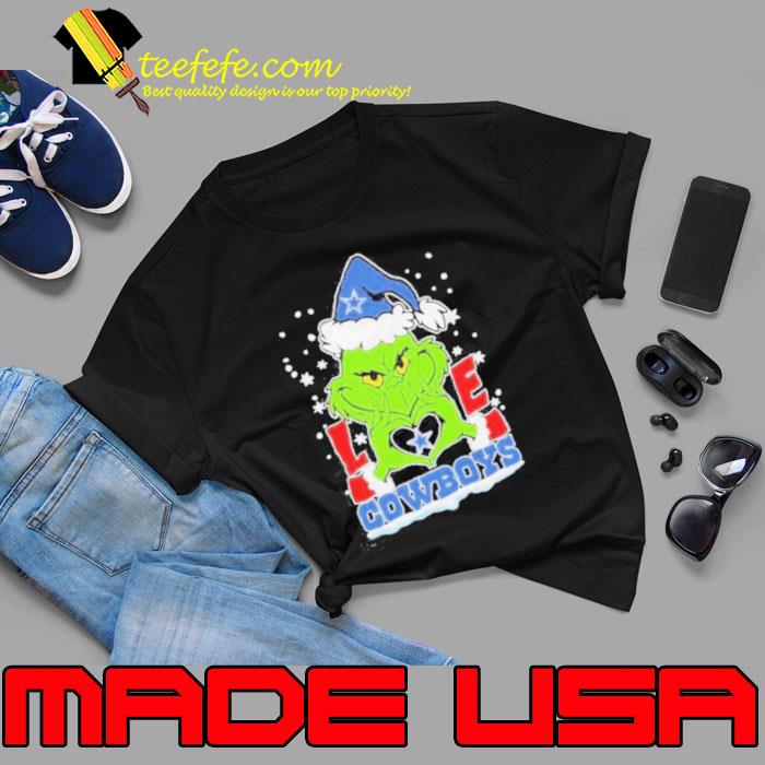 The Grinch Love Heart Dallas Cowboys Football Christmas s Unisex The Grinch Love Heart Dallas Cowboys Football Christmas s Unisex