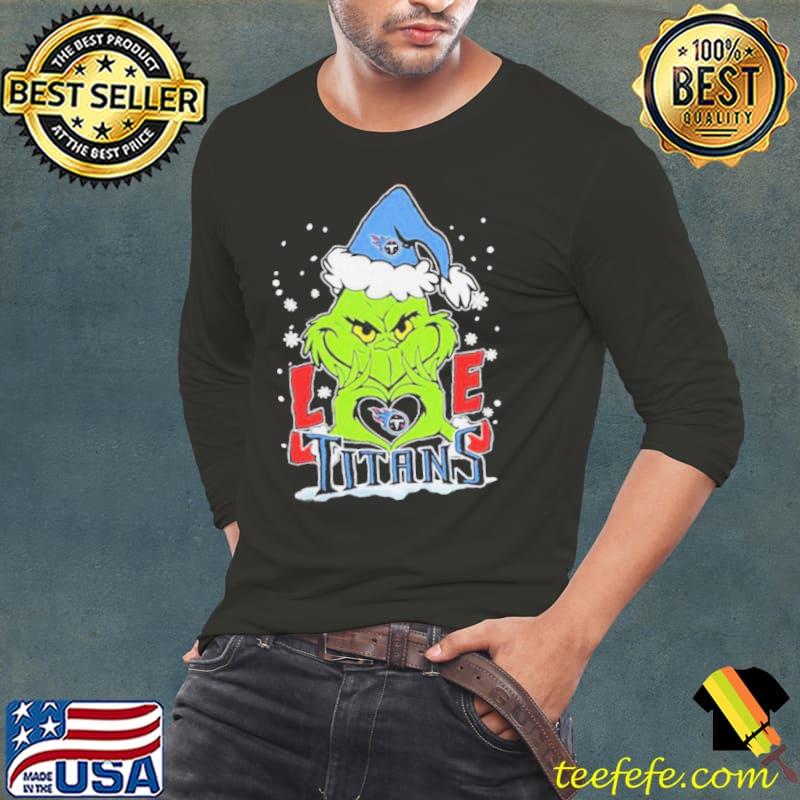 The Grinch Love Heart Tennessee Titans Football Christmas 2023 Shirt Long Sleeve Tee The Grinch Love Heart Tennessee Titans Football Christmas 2023 Shirt Long Sleeve Tee