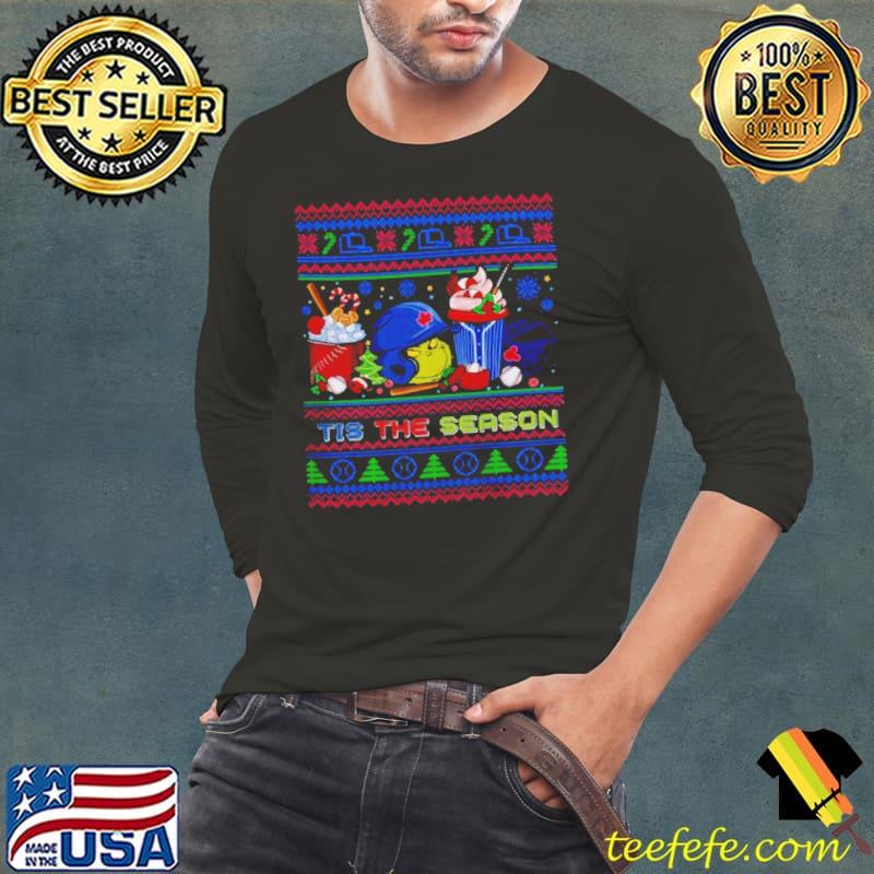 The Grinch Toronto Blue Jays Tis The Damn Season Ugly Christmas Shirt Long Sleeve Tee The Grinch Toronto Blue Jays Tis The Damn Season Ugly Christmas Shirt Long Sleeve Tee