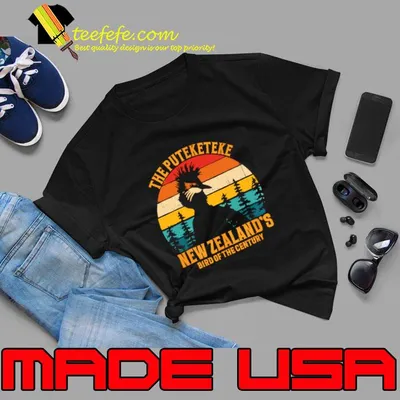 The Puteketeke New Zealand's Bird Of The Century Vintage Sunset T-Shirt