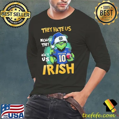 They hate us because they ain't us Irish santa Grinch shirt