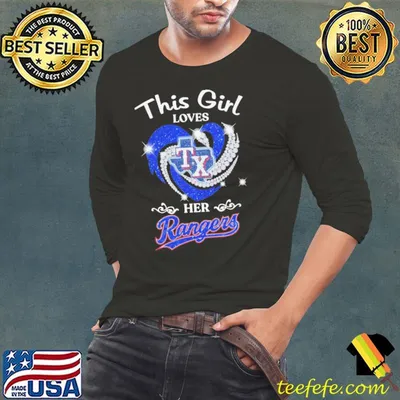 This girl loves her Rangers texas heart diamond shirt