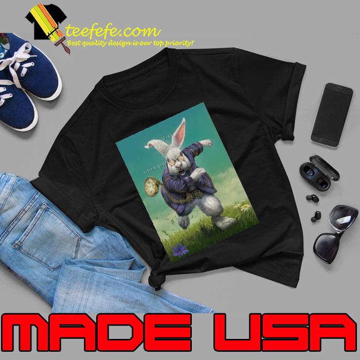 Timepiece White Rabbit Poster Shirt Unisex Timepiece White Rabbit Poster Shirt Unisex
