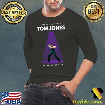 Tom Jones Live in Las Vegas 20 Greatest Hits Welsh singer T-Shirt
