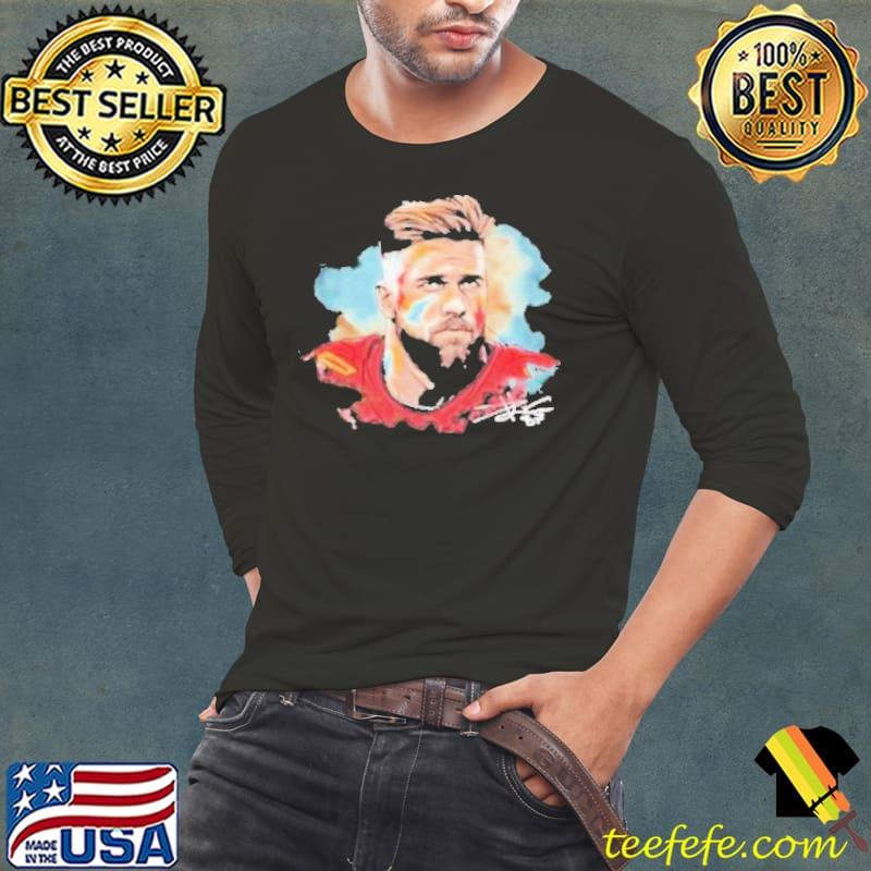 Travis Kelce Signed Shirt Long Sleeve Tee Travis Kelce Signed Shirt Long Sleeve Tee