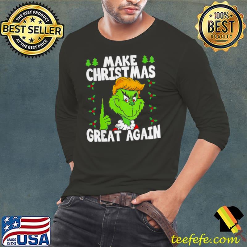 Trump 2024 Make Christmas Great Again Ugly s Long Sleeve Tee Trump 2024 Make Christmas Great Again Ugly s Long Sleeve Tee