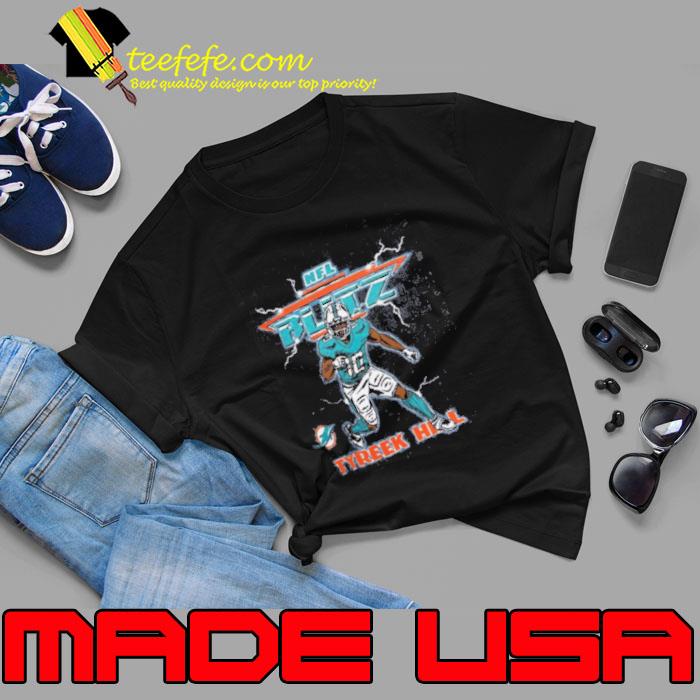 Tyreek Hill Gray Miami Dolphins NFL Blitz Tri Blend Shirt