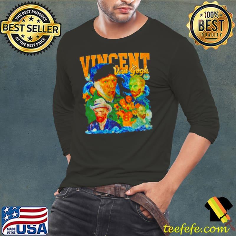 Vincent Van Gogh retro s Long Sleeve Tee Vincent Van Gogh retro s Long Sleeve Tee