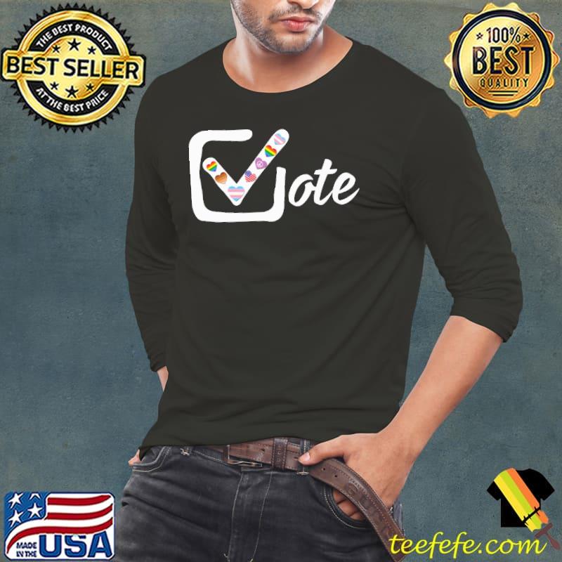 Vote hearts lgbt shirt