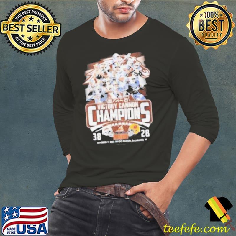 Western Michigan Broncos 2023 Victory Cannon Champions Shirt Long Sleeve Tee Western Michigan Broncos 2023 Victory Cannon Champions Shirt Long Sleeve Tee