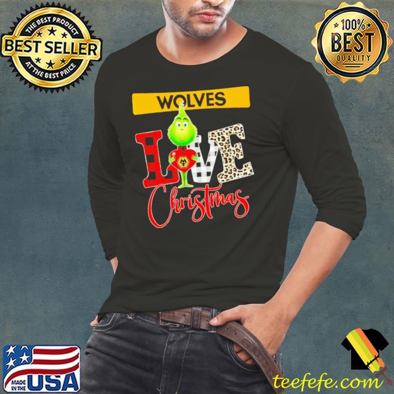Wolverhampton Wanderers Grinch love Christmas s Long Sleeve Tee Wolverhampton Wanderers Grinch love Christmas s Long Sleeve Tee