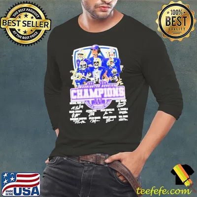 2023-2024 Washington Huskies Champions Pacific-12 Conference Football Signatures Unique Shirt