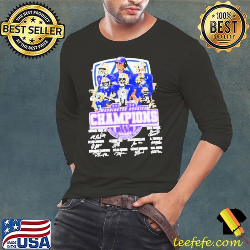 2023-2024 Washington Huskies Champions Pacific-12 Conference Football Signatures Unique Shirt 2023-2024 Washington Huskies Champions Pacific-12 Conference Football Signatures Unique Shirt