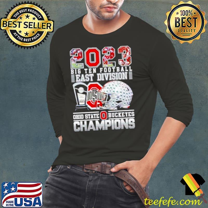 2023 Big Ten Football East Division Ohio State Buckeyes Champions Shirt Long Sleeve Tee 2023 Big Ten Football East Division Ohio State Buckeyes Champions Shirt Long Sleeve Tee