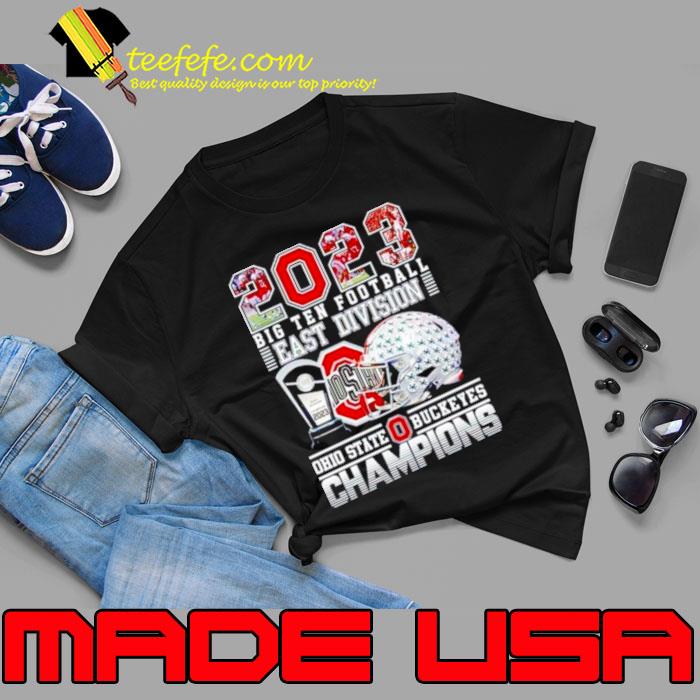 2023 Big Ten Football East Division Ohio State Buckeyes Champions Shirt Unisex 2023 Big Ten Football East Division Ohio State Buckeyes Champions Shirt Unisex