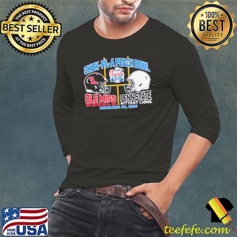 2023 Peach Bowl Ole Miss Rebels vs. Penn State Nittany Lions Helmet Shirt