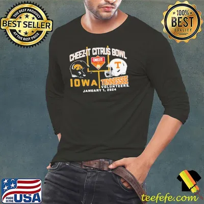 2024 Citrus Bowl Iowa Hawkeyes vs. Tennessee Volunteers Dueling Helmet Shirt
