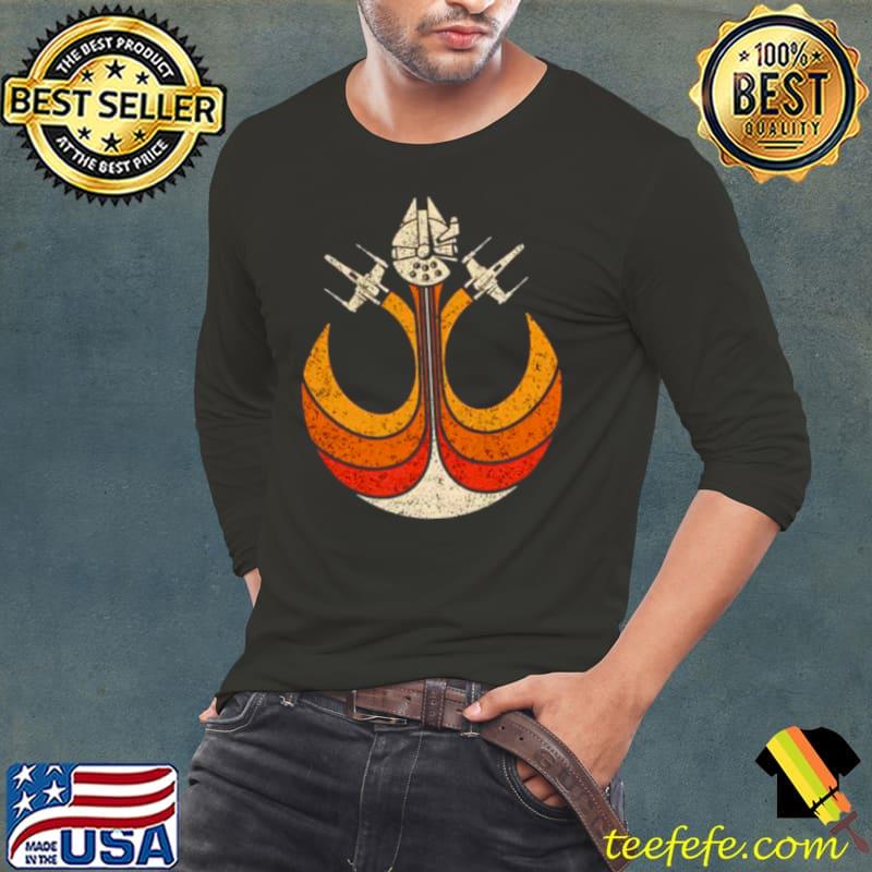 A Rebel Attack The Millennium Falcon And Two X Wings Shirt Long Sleeve Tee A Rebel Attack The Millennium Falcon And Two X Wings Shirt Long Sleeve Tee
