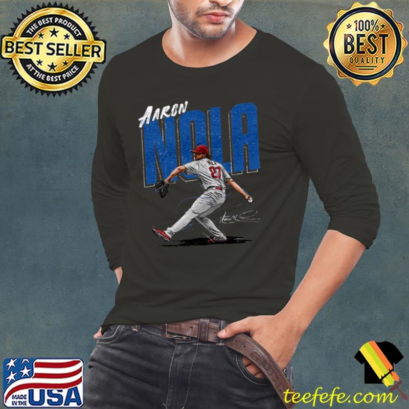 Aaron Nola Signature American professional baseball pitcher for the Philadelphia Phillies Chisel T-Shirt Long Sleeve Tee Aaron Nola Signature American professional baseball pitcher for the Philadelphia Phillies Chisel T-Shirt Long Sleeve Tee