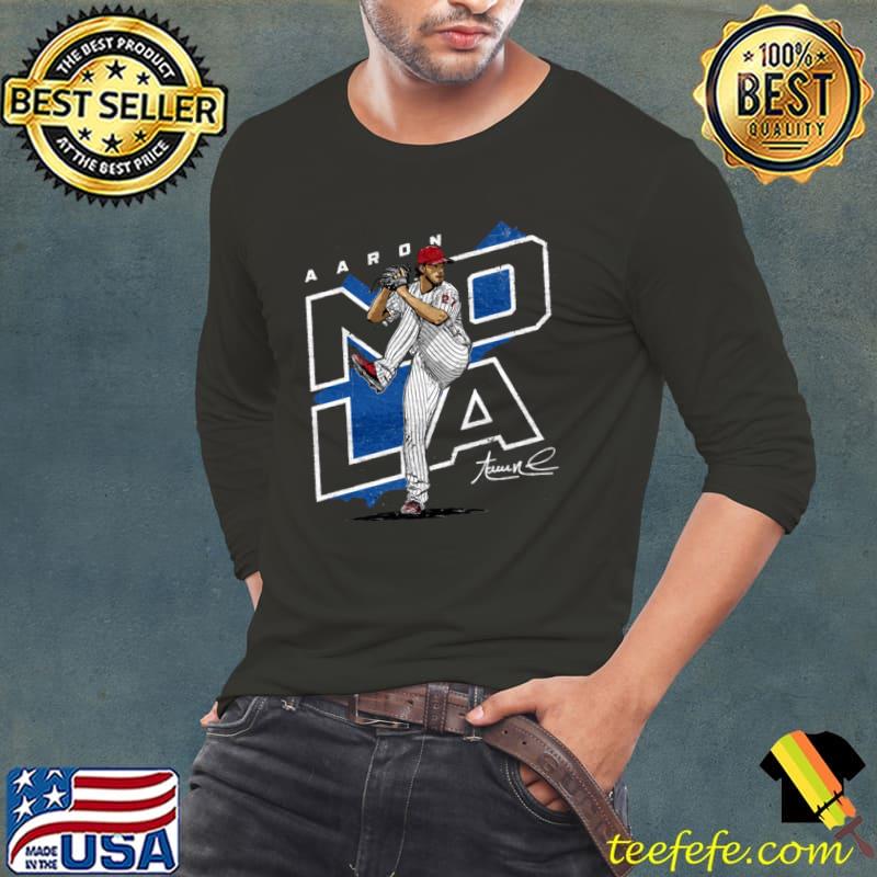 Aaron Nola Signature Stars American professional baseball pitcher for the Philadelphia Phillies T-Shirt Long Sleeve Tee Aaron Nola Signature Stars American professional baseball pitcher for the Philadelphia Phillies T-Shirt Long Sleeve Tee