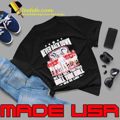 Alabama Crimson Tide never back down we all roll together roll tide roll win or lose signatures shirt