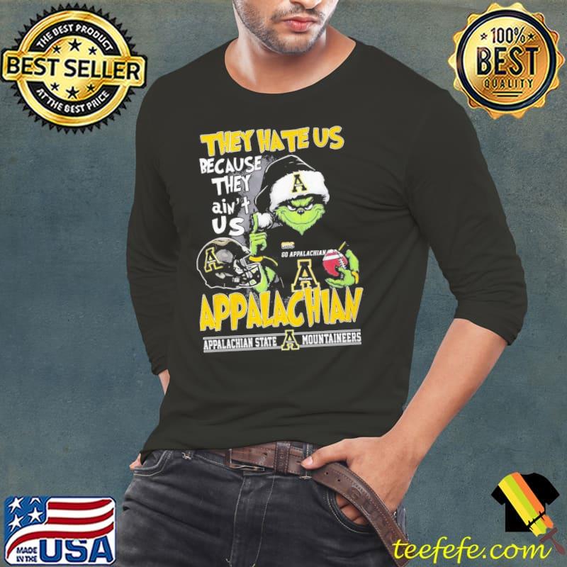 Appalachian State Mountaineers Grinch Hate Us Shirt Long Sleeve Tee Appalachian State Mountaineers Grinch Hate Us Shirt Long Sleeve Tee