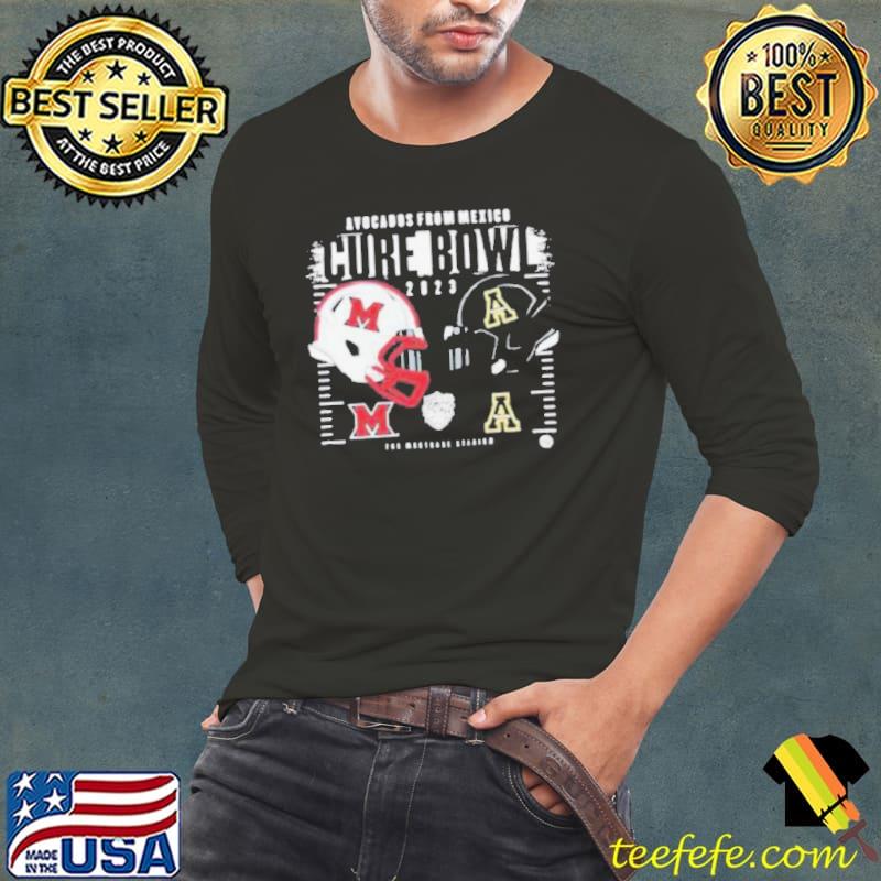 Appalachian State Mountaineers vs Miami RedHawks Helmet Avocados From Mexico Cure Bowl 2023 Logo Shirt Appalachian State Mountaineers vs Miami RedHawks Helmet Avocados From Mexico Cure Bowl 2023 Logo Shirt