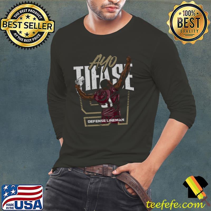 Ayo Tifase Defense Lineman College Cheer Baseball T-Shirt Ayo Tifase Defense Lineman College Cheer Baseball T-Shirt