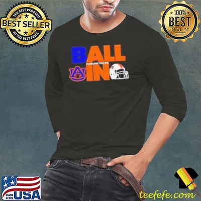 Ball in Auburn Tigers logo helmet shirt