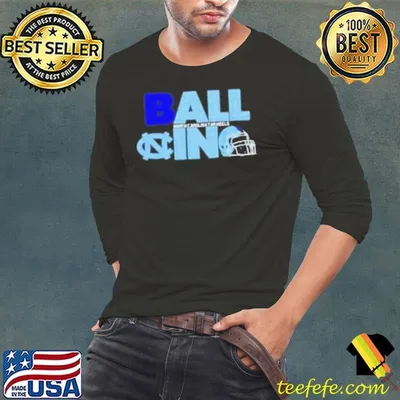 Ball in North Carolina Tar Heels logo helmet shirt
