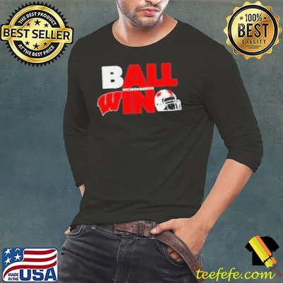 Ball in Wisconsin Badgers logo helmet shirt