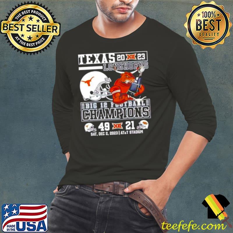 Bevo Texas Longhorns 2023 Big 12 Football Champions 49 21 Shirt Long Sleeve Tee Bevo Texas Longhorns 2023 Big 12 Football Champions 49 21 Shirt Long Sleeve Tee