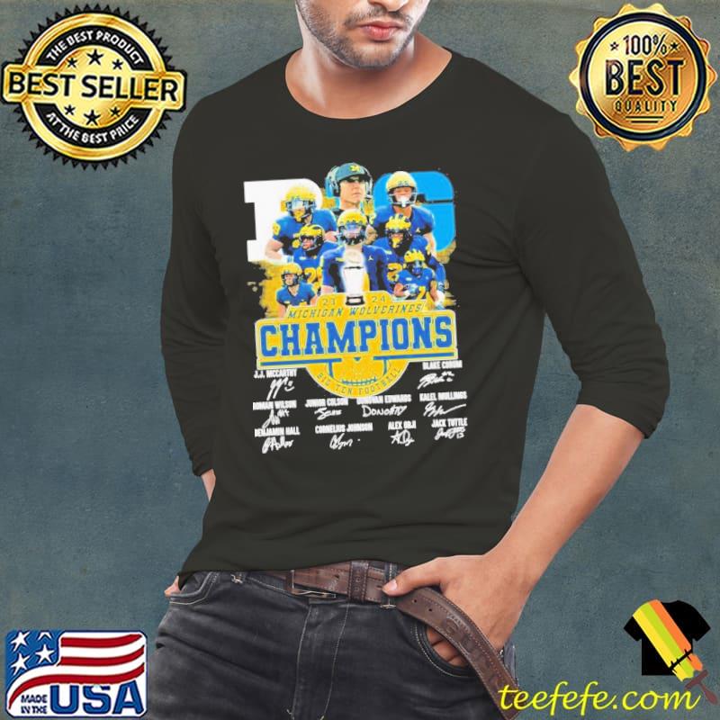 Big 23 24 Michigan Wolverines Champions Big Ten Football Team Name Player Signatures Shirt Long Sleeve Tee Big 23 24 Michigan Wolverines Champions Big Ten Football Team Name Player Signatures Shirt Long Sleeve Tee