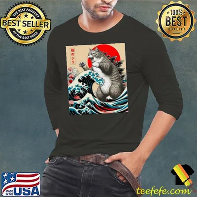 Catzilla Cat Japanese Art Cat Shirt