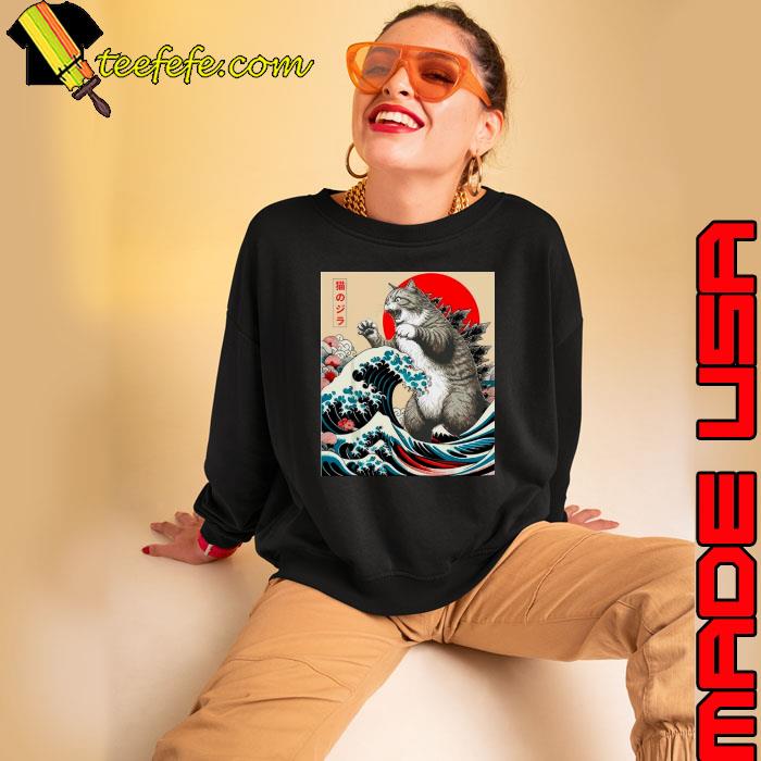 Catzilla Cat Japanese Art Cat Shirt Sweatshirt Catzilla Cat Japanese Art Cat Shirt Sweatshirt