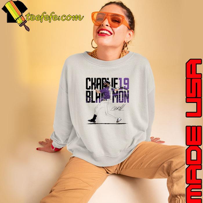 Charlie Blackmon Signature American Professional Colorado Swing T-Shirt Sweatshirt Charlie Blackmon Signature American Professional Colorado Swing T-Shirt Sweatshirt