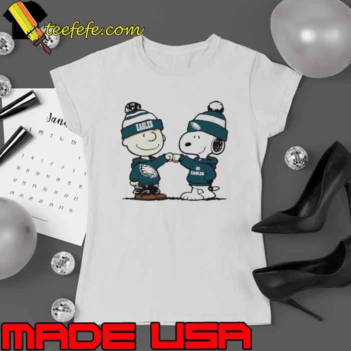 Charlie Brown And Snoopy NFL Philadelphia Eagles Football Go Eagles Cartoon s Ladies tee Charlie Brown And Snoopy NFL Philadelphia Eagles Football Go Eagles Cartoon s Ladies tee