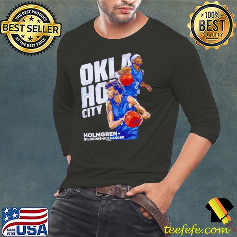 Chet Holmgren Shai Gilgeous Alexander Oklahoma City Thunder s Long Sleeve Tee Chet Holmgren Shai Gilgeous Alexander Oklahoma City Thunder s Long Sleeve Tee