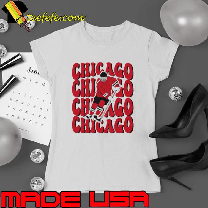 Chicago Blackhawks NHL ice hockey player cartoon s Ladies tee Chicago Blackhawks NHL ice hockey player cartoon s Ladies tee