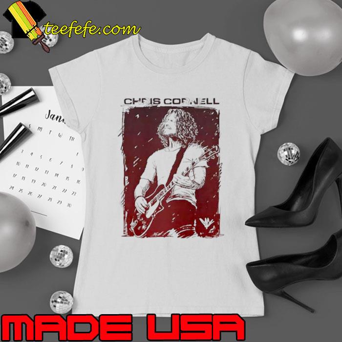 Chris Cornell Sketched Guitar s Ladies tee Chris Cornell Sketched Guitar s Ladies tee