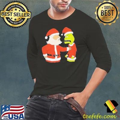 Christmas fight Santa Claus vs Grinch shirt