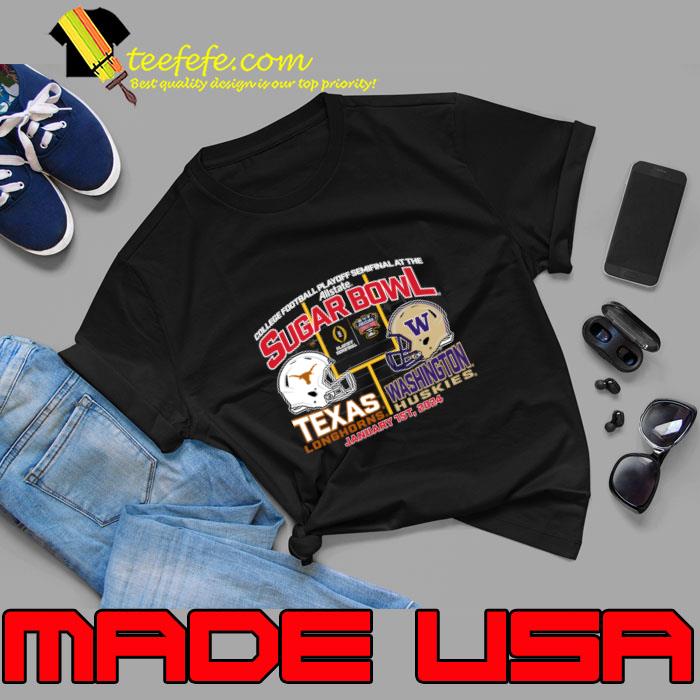 College Football Playoff Semfinal Sugar Bowl 2024 Semi Football Texas v Washington T-Shirt Unisex College Football Playoff Semfinal Sugar Bowl 2024 Semi Football Texas v Washington T-Shirt Unisex