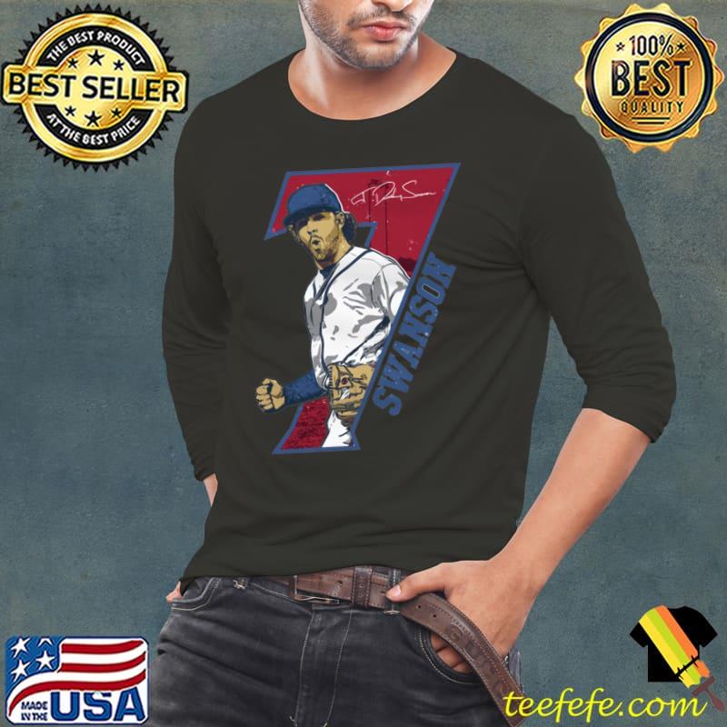 Dansby Swanson Signature American professional baseball shortstop for the Chicago Cubs T-Shirt Long Sleeve Tee Dansby Swanson Signature American professional baseball shortstop for the Chicago Cubs T-Shirt Long Sleeve Tee